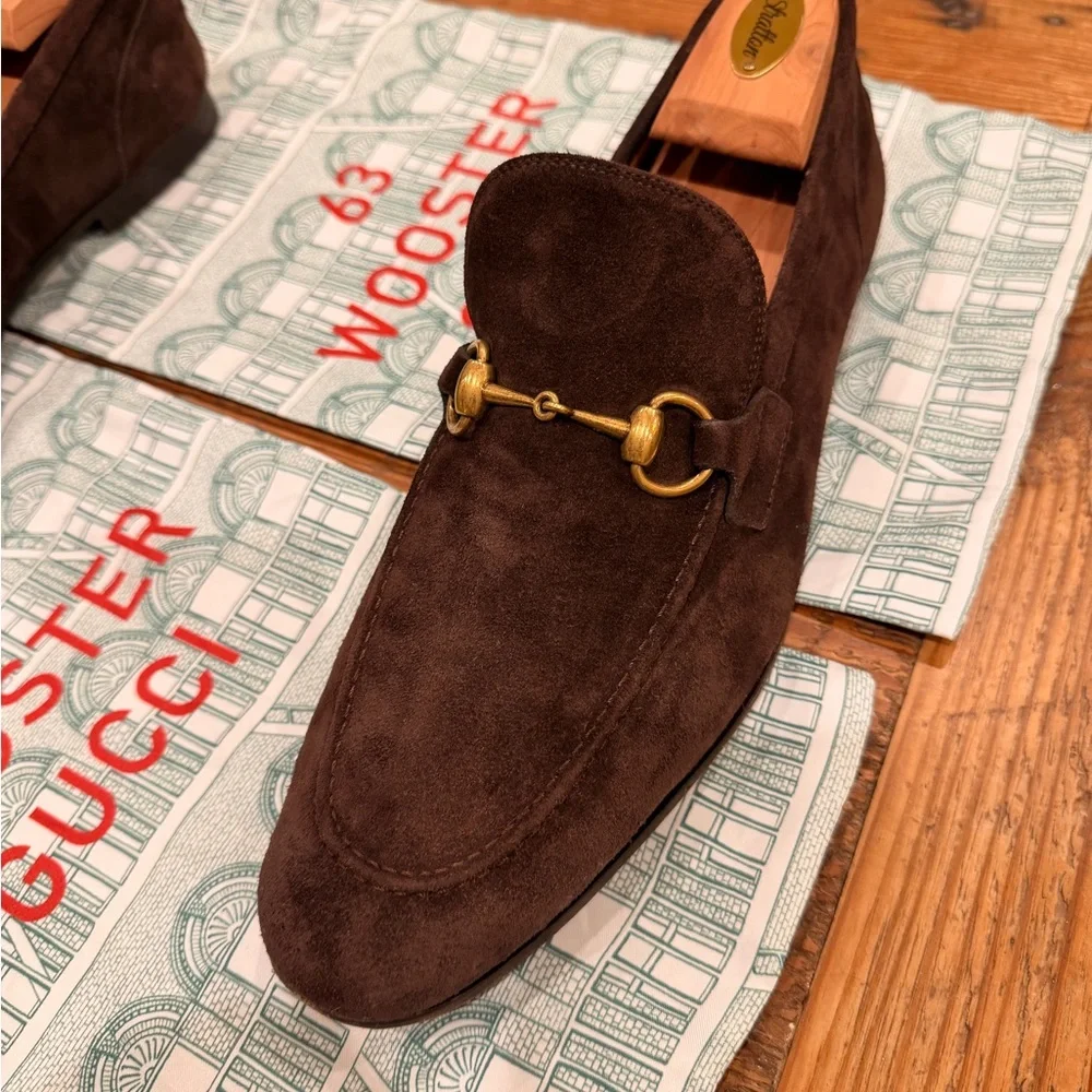 Genuine Men’s Suede Gucci Loafers